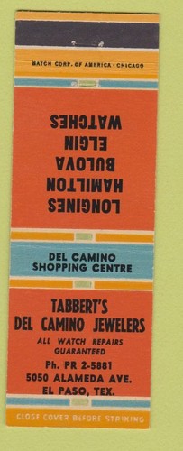 Matchbook cover tabbert s - matchbook,