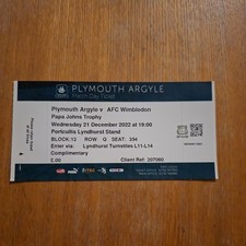 21/12/2022 Plymouth Argyle v