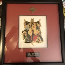 1997 Disneyana Disney Villains Limited Edition 5000 Framed 11x14 Jumbo 6 in Pin