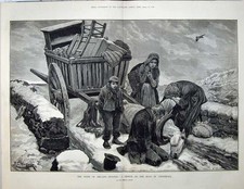 Antique Old Print 1880 Ireland