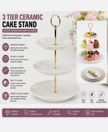 Cake stand tier - 3, stands