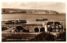 The Pier And Headland Swanage Dorset Real Photo Postcard