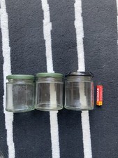 3x Empty Small Jars 180g Craft Project Storage Condiments Kitchen Baby Food Cont