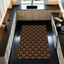Damask Motif Pattern Brown