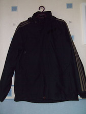 MENS WINTER HOODED JACKET/RAIN COAT SIZE MED BLACK MIX *ADIDAS*