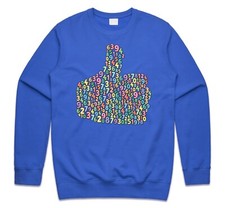 Number Thumbs Up Jumper Sweater Maths Number Day Boys Girls Symbol School