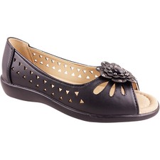 WIDE E-FITTING WOMENS FLAT