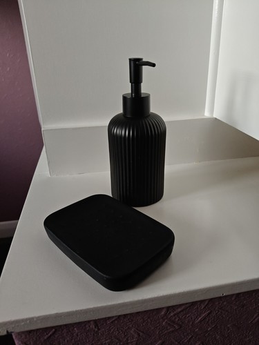Black soap dish - soap,