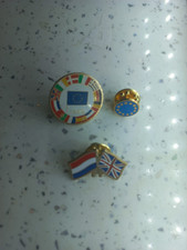 3 x European Union Enamel Pin Badges Bundle - EU Friendship Flag UK - HOLLAND