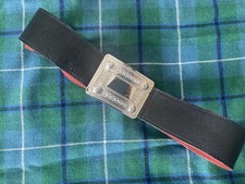 Mens Kilt Belt, Black Leather