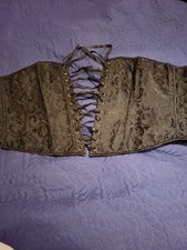 Black Satin Adjustable Corset