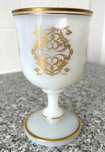 White opaline glass chalice - chalice, or