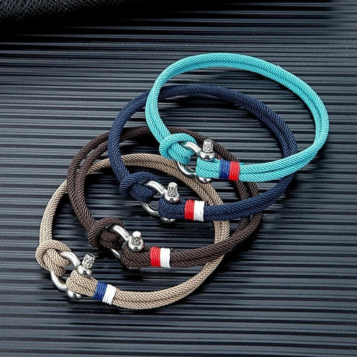 Mens braided rope bracelet - braided,