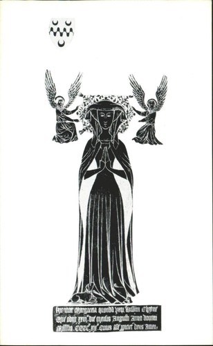 Vintage brass rubbing - rubbing, postcard