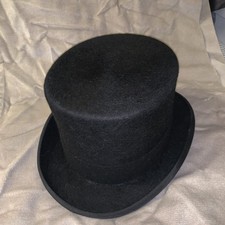 Vintage 100% Wool Handmade Top Hat By Major Wear Size LARGE Made In England