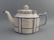 Castleford Style Georgian Oval Feldspathic White Stoneware Teapot Tea pot No 22