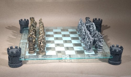 Fantasy chess set with dragons - set,