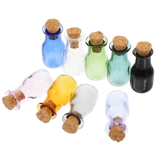 9pcs mini glass bottles - 9pcs,