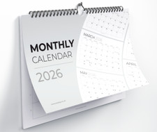 2026 Calendar A4 Landscape Month To View Wall Planner Family Office Organiser
