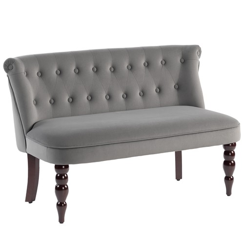 Homcom velvet feel two seat - velvet-feel, two-seat