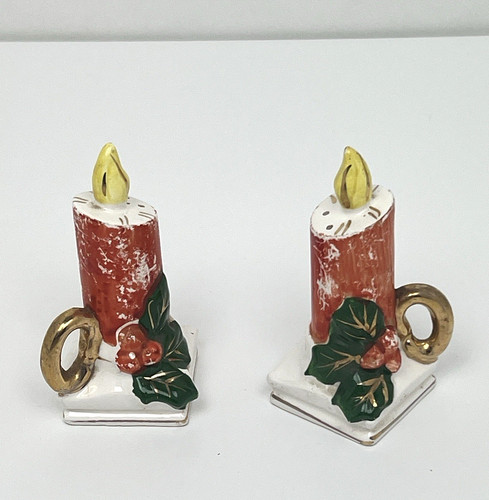 Vtg christmas chamberstick - christmas,