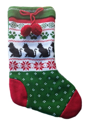 Christmas stocking cat pattern - stocking,
