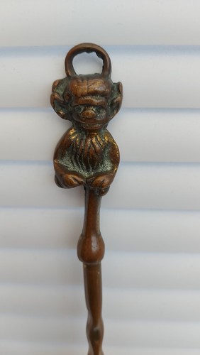 Vintage brass toasting fork - brass,