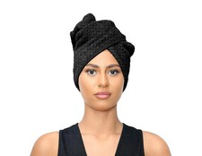 Sapphire Collection Terry Cotton Hair Towel Wrap Turban Absorbent Spa Towels wit