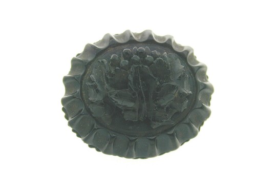 Antique victorian jet brooch - victorian,