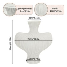 Minimalist Resin Modern Table Vase with Stripe Texture Flower Vases Living Room