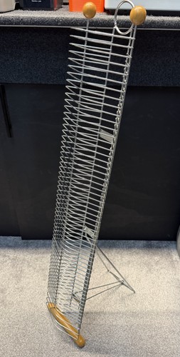 Vintage dvd rack chrome - dvd,