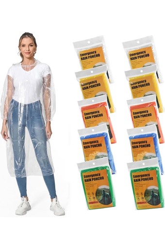 Pack rain ponchos - 10,