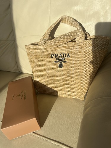 Prada perfume raffia straw vip - prada,