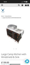 KI-0753 Outdoor Camping Kitchen – Sink and Windshield included –