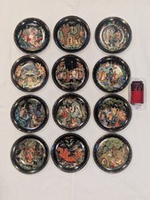 Set of 12 Bradex Tianex Russian Legend Fairy Tale Series Plates, Great Condition