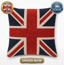 Chenille 45x45 union jack - chenille,