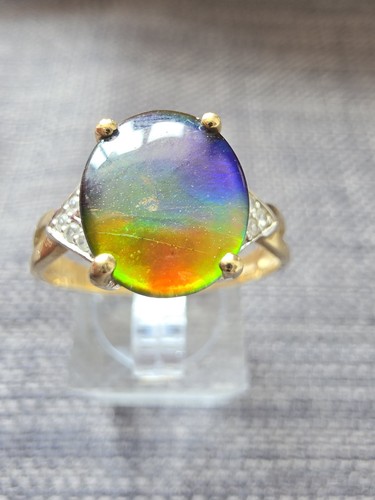 Gemporia 9ct gold ammolite - 9ct, aa