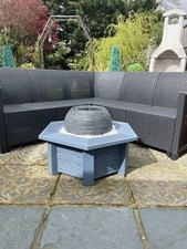 Small blue raised garden pond - raised,