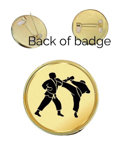 Karate match 27mm metal lapel - karate,