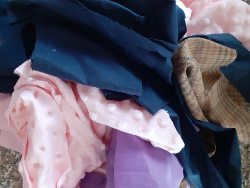 Fabric pieces strips fleece - fabric,