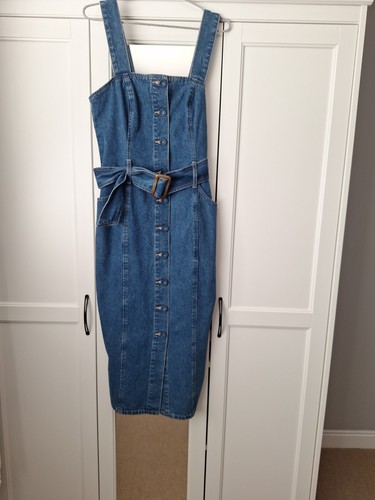 Next denim button - button, through