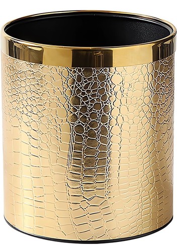 Qlhibly gold trash bin - gold, bin,10