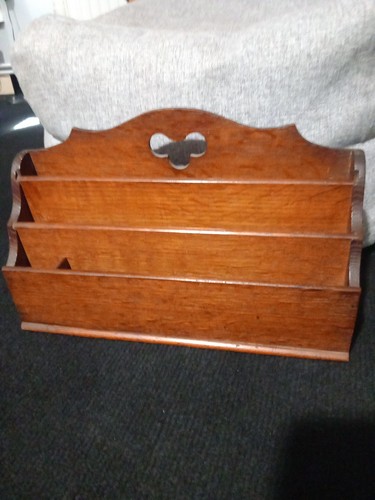 Vintage wooden letter rack - wooden,