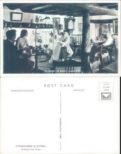 people in a Welsh cottage Llanrwst Community Life Music Real Photo RPPC