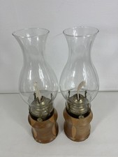2x Vintage Clear Glass Oil