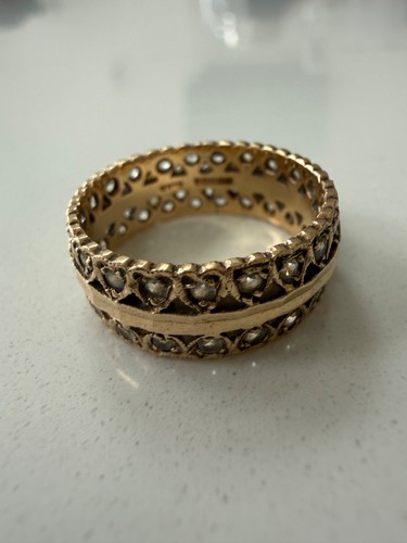 9ct yellow gold - ladies, ring