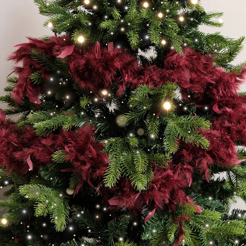 Large oxblood red - red, boa