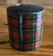 Mauchline Tartan Ware Canister Tea Caddy Powder Pot