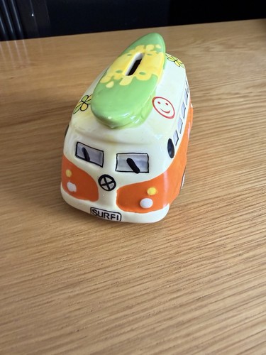 Camper van ceramic money - van,