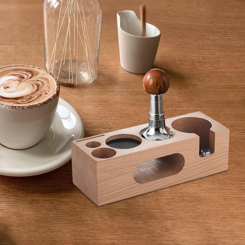 Coffee tamper holder wooden - coffee,
